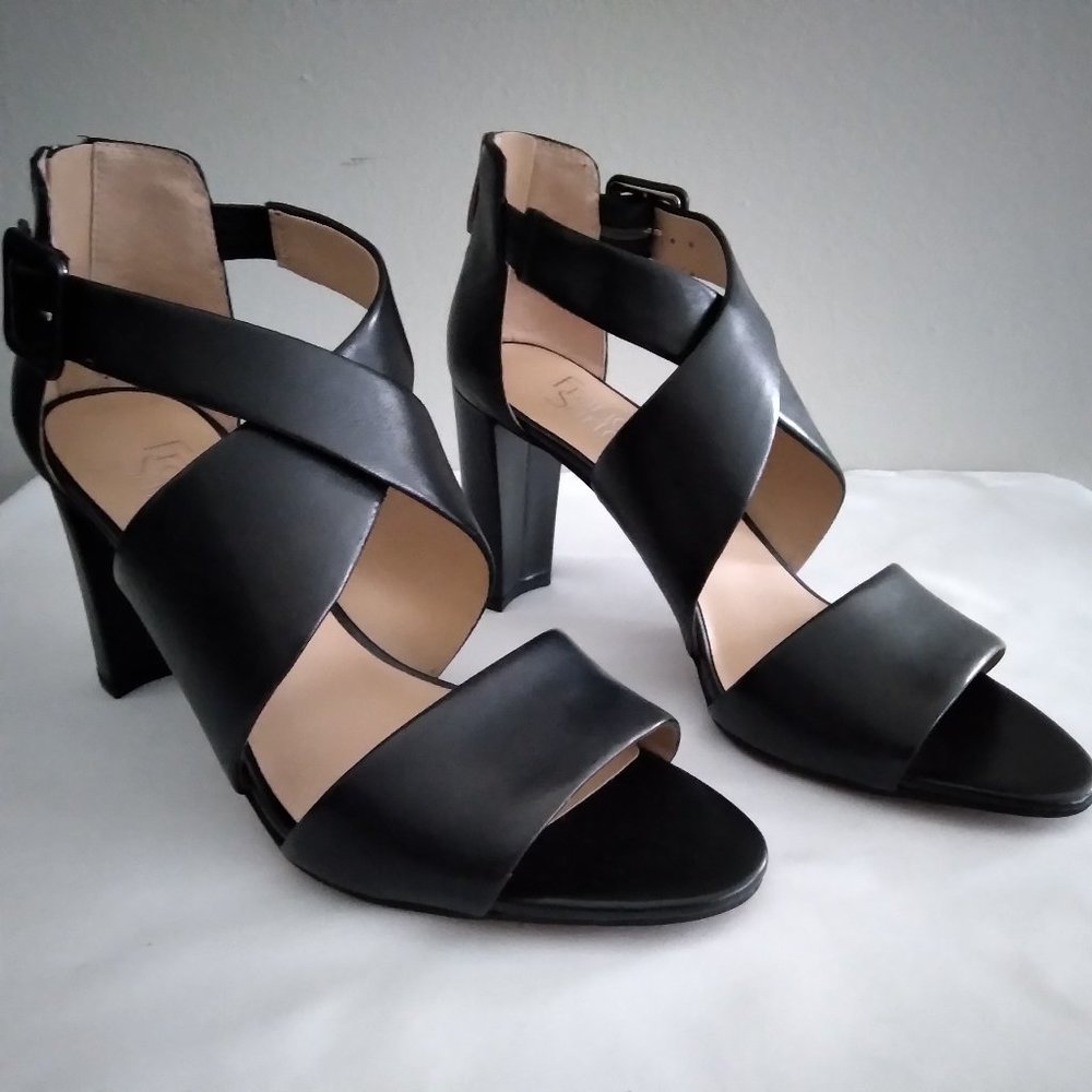 Franco Sarto Habra Heel Sandal, Women's Size 8 M, Black